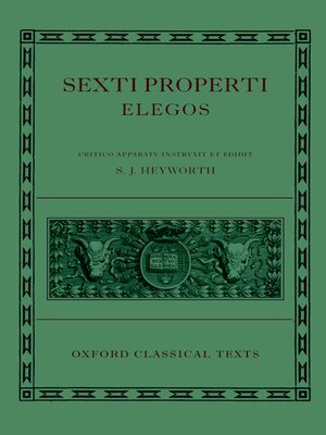 cover image of Sexti Properti Elegi
